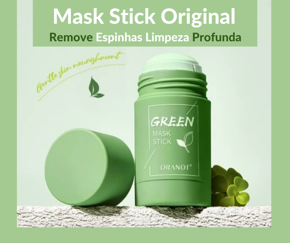 Máscara em Bastão Green Mask Stick para limpeza profunda.