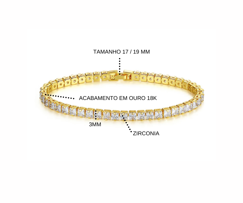 Bracelete Supreme Acabamento em Ouro